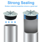HARSKIYER 6 Inch Sewer Cleanout Cap, Durable Mechanical Test Plug Metal Sewer Drain Cover, Sewage Pipe Cap with Wing Nut for Pipes, Sinks, Pools
