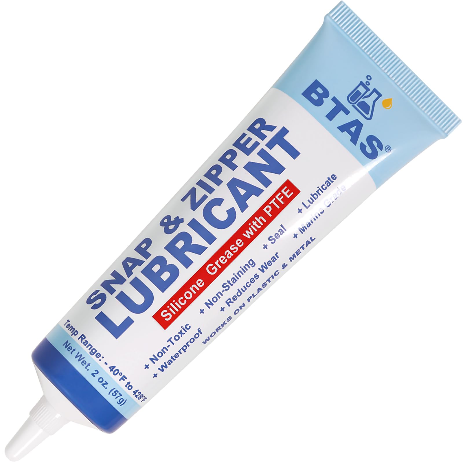 BTAS Zipper Lubricant for Plastic and Metal Zippers Marine Grade 2oz