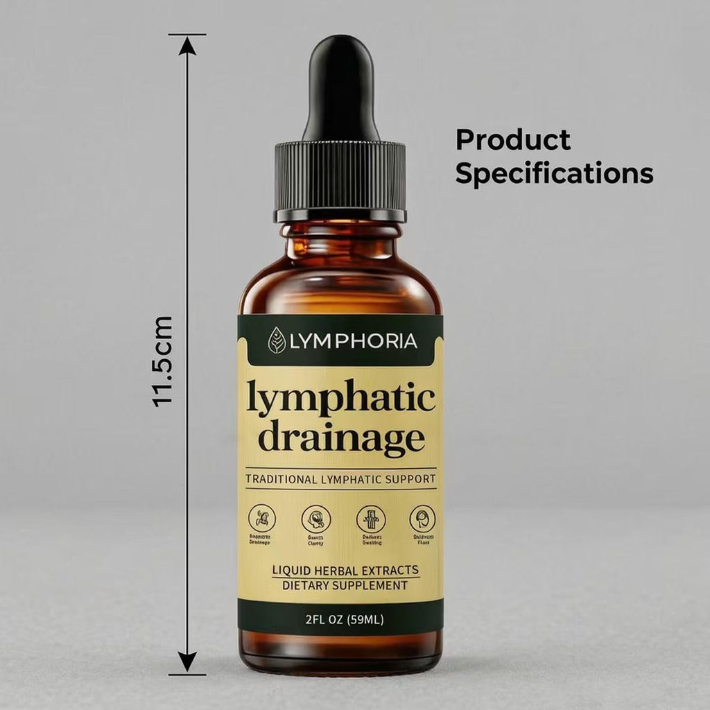 Lymphoria Lymphatic Drainage Drops, Lymphatic System Support, Immune System, Natural Herbal Blends, Vegan & Non-GMO