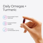 Livingood Daily Omega 3 6 9 Plus Turmeric Curcumin - Omega 3 Supplement (EPA & DHA) - Supports Heart Health - Supplements - 60 Softgels