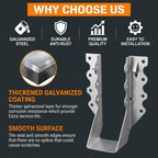 [25 Pack] 2x6 Joist Hanger, 18 Gauge LU26 Galvanizing Face Mount Joist Hangers, Wood Hurricane Ties, Rafters Tie