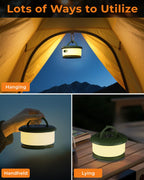 Bylitodt Camping String Lights, Retractable 32.8ft RGB Flash Lamp, Rechargeable Fairy LED Rope Lights Outdoor Waterproof, Portable Hanging Lantern for Outside Tent Patio Awning Garden RV Essentials
