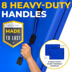 Mattress Bags for Moving and Storage | Extra Thick Heavy Duty Reusable Mattress Cover Protector Tarp with Premium Strong Zipper and 8 Patented Easy to Carry Handles, Weather Protection (Queen)
