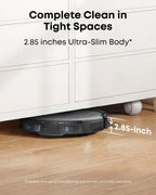 eufy C10 Robot Vacuum Self Emptying, 8 Weeks Hands Free, Advanced Smart Mapping with LiDAR Navigation, 2.85-Inch Slim Design, Powerful Suction, Edge Expansion Brush for Pet Hair, Carpet Detection