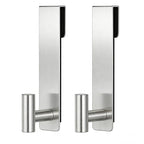 HUFEEOH Shower Towel Hooks, 7.5-Inch Extended Over Glass Shower Door Hanger for Towels & Robes, Rustproof Bathroom Towel Rack, 2-Pack (Silver, T Shape)