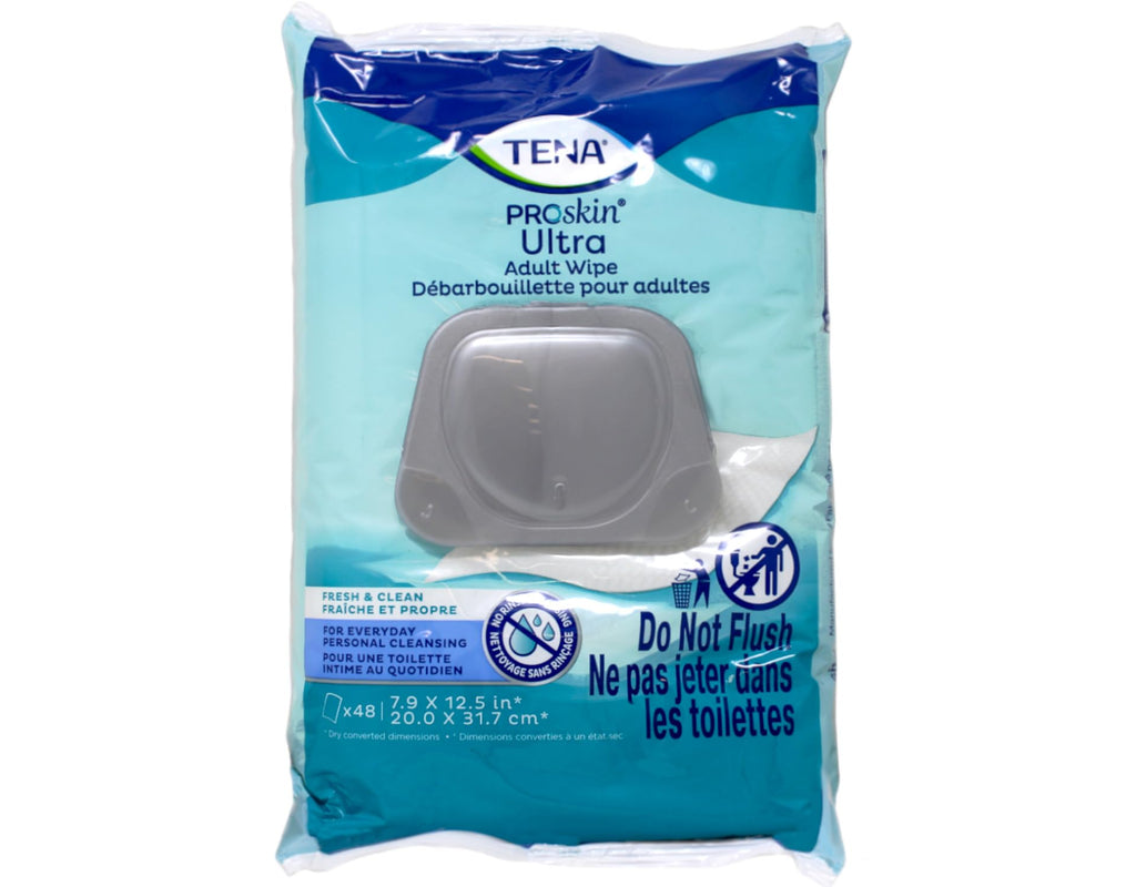 Tena Skincare Incontinence Adult Wipe Pre-Moistened Adult Washcloth 48 ea (Pack of 3)