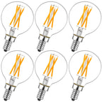 LiteHistory G16.5 E12 Candelabra Bulb 40 watt,Warm Light Bulbs,2700K,6Pack