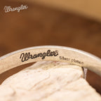 Wrangler Turquoise Cuff Bracelet, Carved Floral Western Jewelry for Women