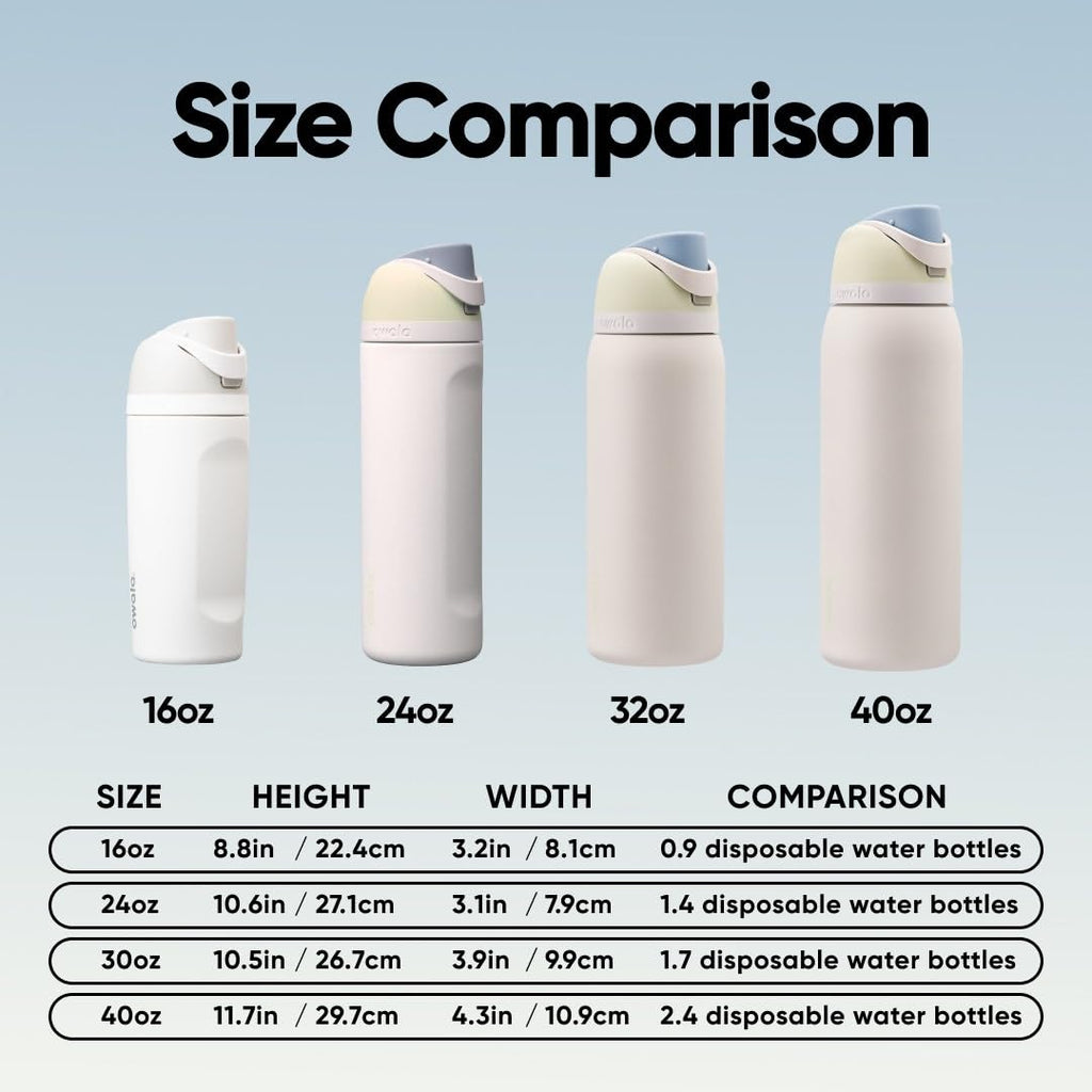 Owala FreeSip Stainless Steel Water Bottle 24 oz Iced Breeze