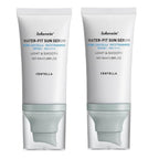 2PCS Centella Sunscreen SPF 50,Face Sun Screen Long-Lasting Protection,Madagascar Sunscreen,NO White Cast - Dry Oily Skincare (Blue)