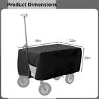Outdoor Folding Wagon Cover 600D Oxford Cloth Protective Cover Waterproof Garden Wagon Cart Cover Heavy-Duty Dustproof Covers for Collapsible Wagon Carts (97*56*51cm/38 x 22 x 20 inch)