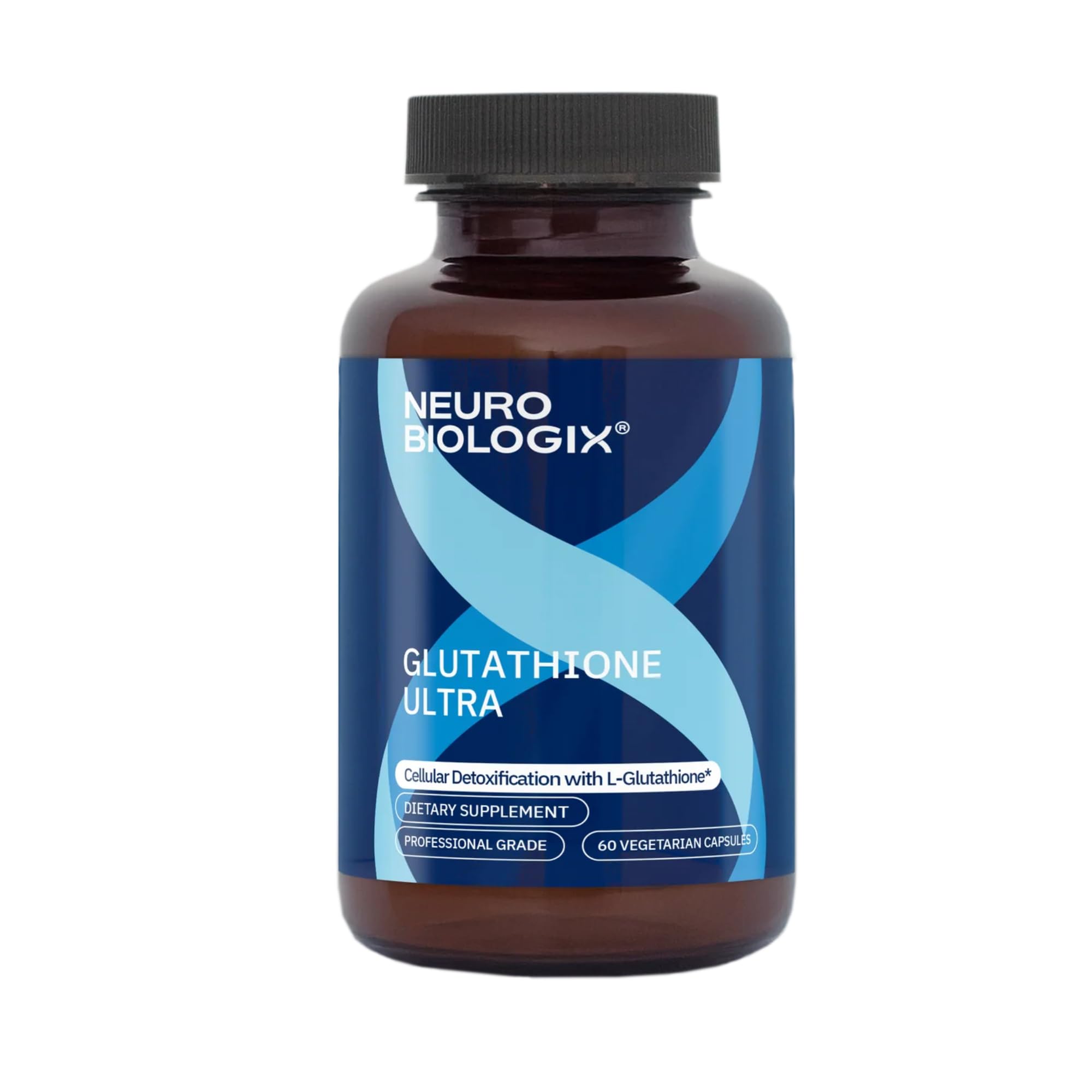 Neurobiologix Glutathione Ultra, L-Glutathione Antioxidant Complex with Vitamin C, A, B2, B6, Zinc, Selenium, Manganese, Taurine & Quercetin for Cellular Health, Gluten Free, 60 Vegetarian Capsules