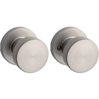 Kwikset Pismo Interior Passage Door Knob, Handle For Closet and Hallway Doors, Non-Locking Doorknob in Satin Nickel, with Microban Protection