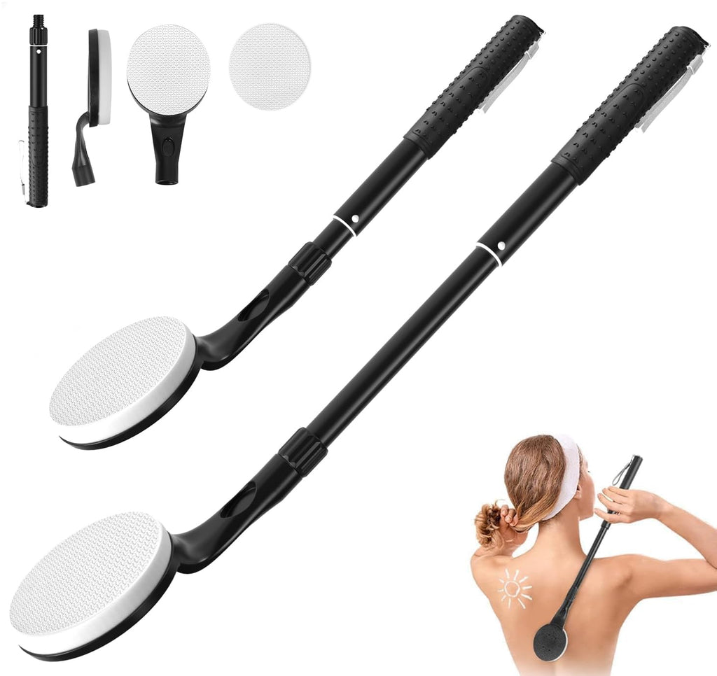 Lotion Applicator for Back, 25.7'' Long Handle Back Lotion Applicator, Easy Reach and Washable, Suitable for Use by Men and Women