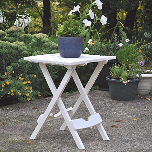 Adams Manufacturing 8500-48-4702 Quik-Fold Side Table, White/2 Pack