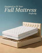 Full Mattress Pad, Quilted Mattress Protector Topper fits 16" Deep Pocket