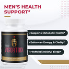 Nature’s NutriWave Vigortrix – 100% Natural Men’s Wellness Supplement with Niacin, Zinc & Herbal Blend – Made in USA - 30 Capsules, 3 Month Supply