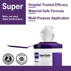 Super Sani-Cloth Germicidal Disposable Wipe, Large Wipes, Case of 12 Canisters, Fast 2-Minute Contact Time