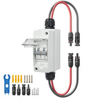 Pjerjzn Solar Panel Disconnect Switch 1000V 60A PV Disconnect Switch Outdoor Miniature Circuit Breaker IP65 for Solar PV Homes Battery (1000V 60 Amp)