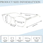 NORPERWIS 5 Pairs Reading Glasses - Standard Fit Spring Hinge Readers Glasses for Men and Women (5 Pack Transparent, 1.50)