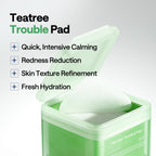 MEDIHEAL Teatree Trouble Pad - Square Cotton Facial Toner Pads with Tea Tree & Lactobacillus - Soothing to Calm Sensitive & Acne Prone Skin- Vegan Face Gauze 100