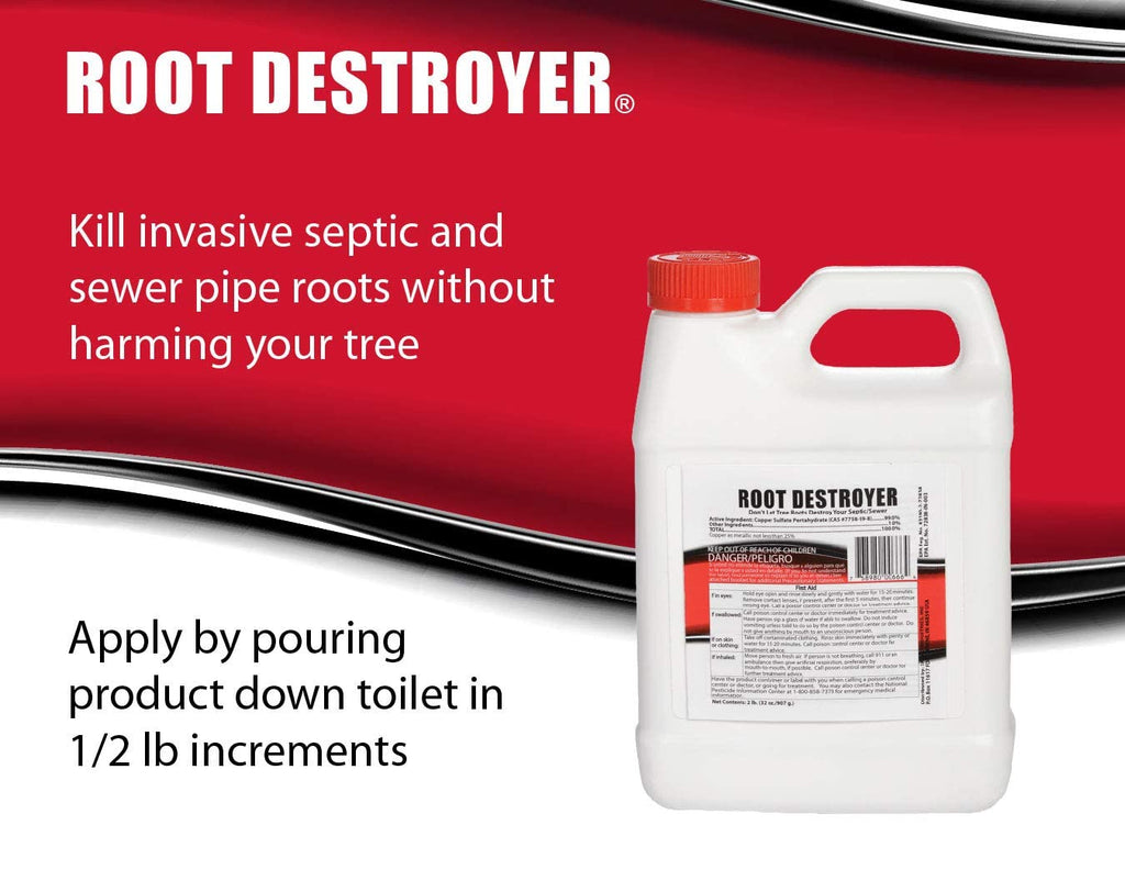 Root Destroyer – 2lbs- Root Killer for Sewer & Pipe Lines- Stops New Growth – Safe for All Plumbing