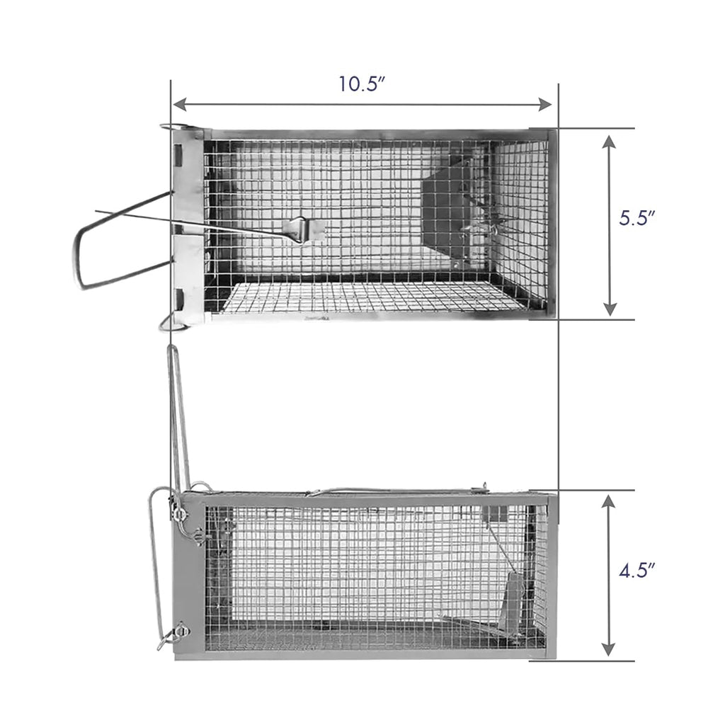 Chipmunk Trap -2 Pack, Squirell and Rat Trap Cages that Works, Humane Mouse Trap for Home | Catch and Release | Reusable and Durable | No Kill Animal Trap | for Inside Home and Outdoor Use