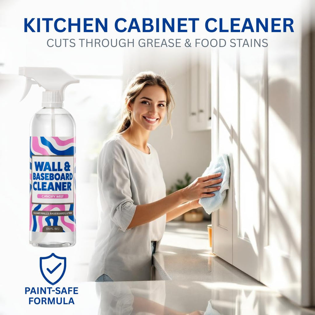 812 Wall Cleaner Spray – Safely Cleans Painted Walls, Baseboards, Kitchen Cabinets, Doors & More | Family & Pet Friendly | Made in America | 24oz.