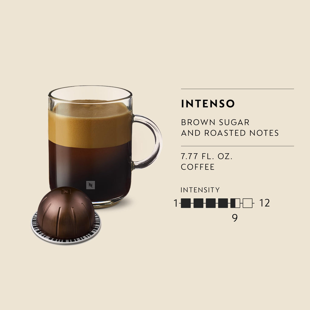 Nespresso Vertuo, Intenso, Dark Roast, 30-Count Coffee Pods