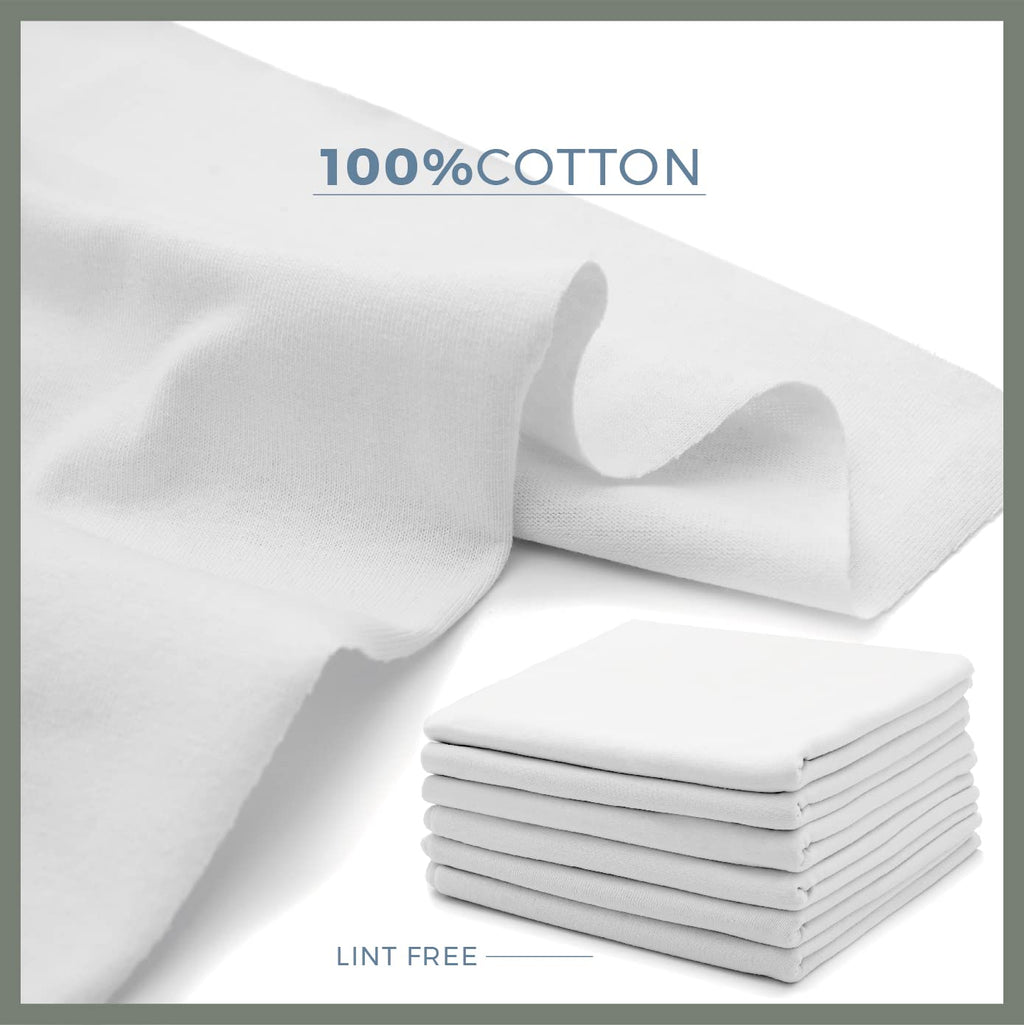 VALENGO New Lint Free Rags – 100% Cotton Cloth, Soft T-Shirt Rags, Lint Free Cloth for Staining Wood, Cast Iron, Dusting, Polishing, Painting and Cleaning – Reusable & Absorbent – 17”x17” (Pack of 28)