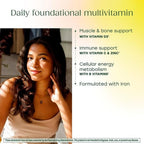 MegaFood One Daily Multivitamin for Women and Men, Immune Support Supplement with Real Food, Vitamin C & Vitamin B, Bone Health, Cellular Energy Metabolism, Vegetarian, Non-GMO, 180 Tablets