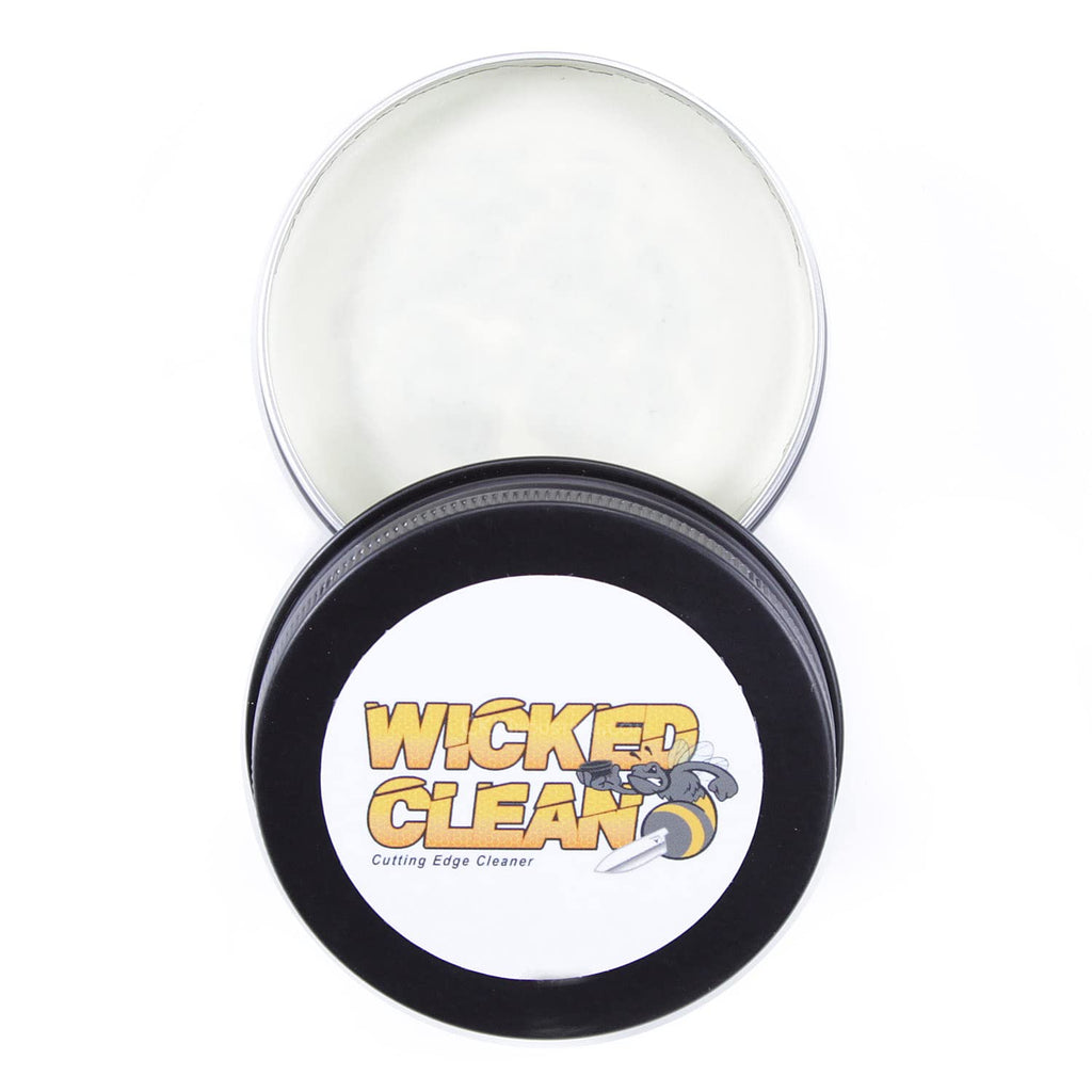 WICKED CLEAN - (2.0 oz.) - Cutting Edge Knife Cleaner - For Stainless Steel, Carbon Steel, and Damascus Steel - 100% Organic & Food Safe - (USA Made) – Cleans & Protects