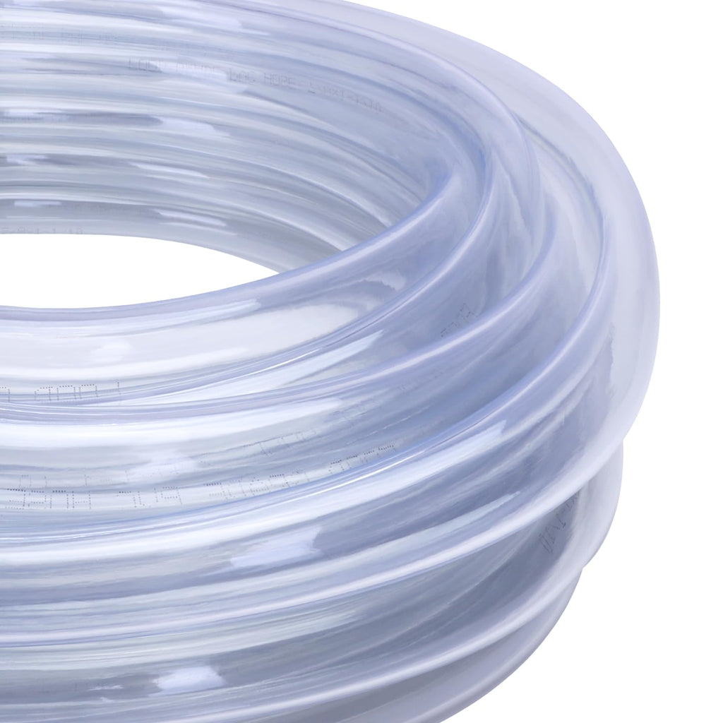 DERNORD PVC Tubing 7/8"ID X 1-1/10"OD Flexible Clear Vinyl Hose 50 Feet for Food Grade