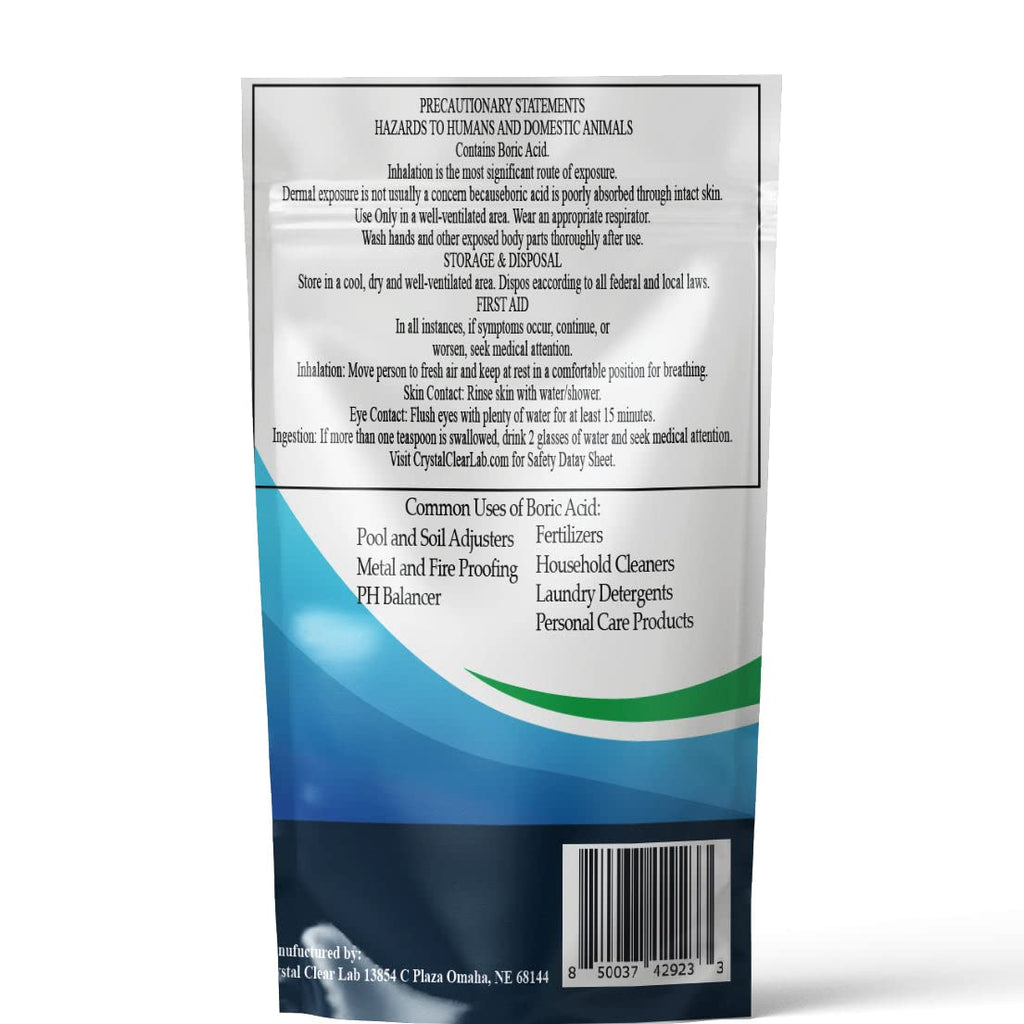 Crystal Clear Lab Boric Acid Powder | 99.9% Industrial Grade Pure Boric Powder