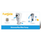 Funsicle SkimmerPlus 1000 GPH 2-in-1 Filter Pump and Skimmer System with Clamps and 1.5" Hose Fitting for Above Ground Swimming Pools