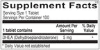 Dr Aziz DHEA 5mg Supplement - DHEA Supplement for General Wellness - Supports Hormonal Balance, Mood and Stress Management - 100 Tablets