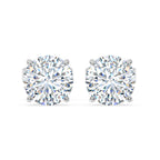 1.0 Carat 14K White Gold IGI Certified LAB GROWN Round Cut Diamond Stud Earrings for Women 4 Prong Screw Back for her MADE IN USA (E-F Color, VS1-VS2 Clarity)