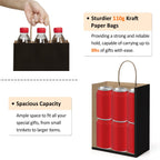 BagDream Medium Gift Bags with Handles 8x4.25x10.5 Inch Black 50 Pack Bulk