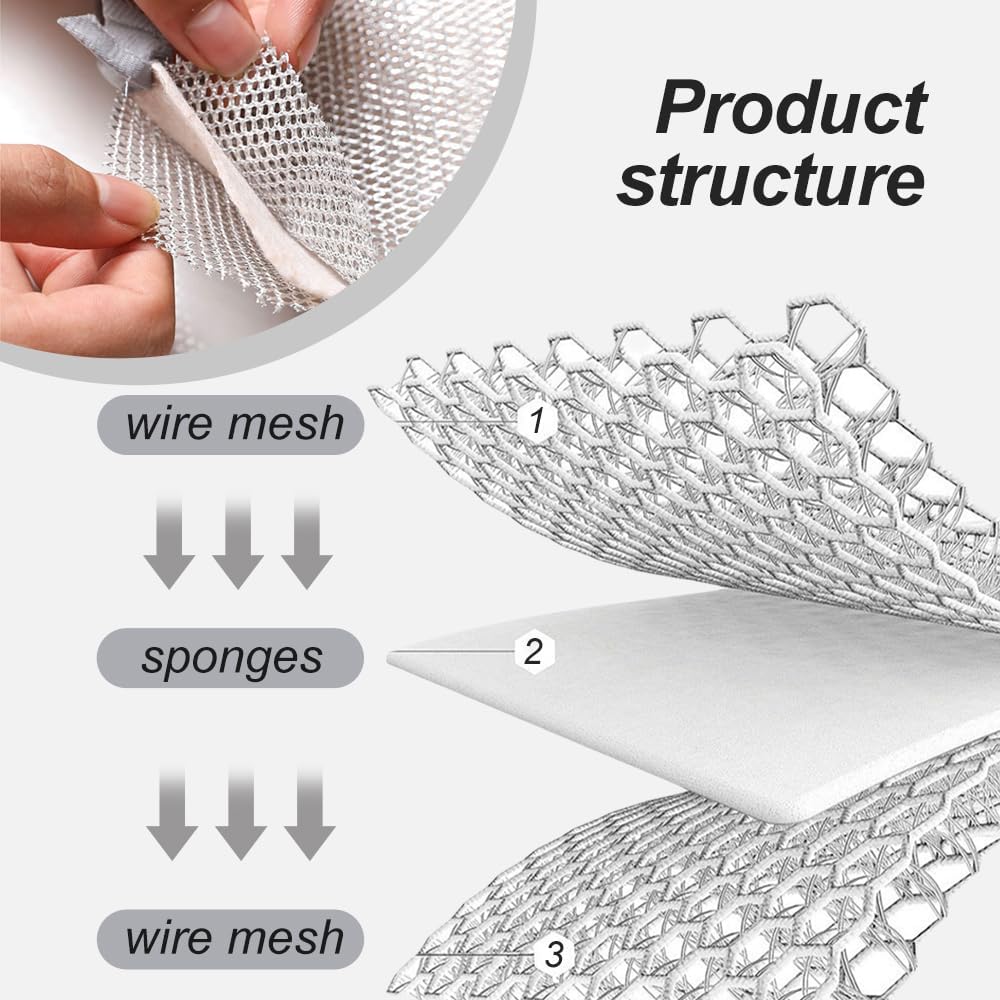Jiexily 2025 New Multipurpose Wire Dishwashing Rags for Wet and Dry, Metal Scrubbing Pads Sponge Cloths Towels Clean, Non-Scratch Wire Dishcloth for Home Kitchen Dishes, Sinks (10 Pcs)
