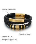 Kim Carrey Italian Handmade Leather Bracelets for Men