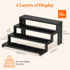 Lifewit 12″ Spice Rack, Perfume Cologne Stand, Tool-Free Assembly, 2 Pcs