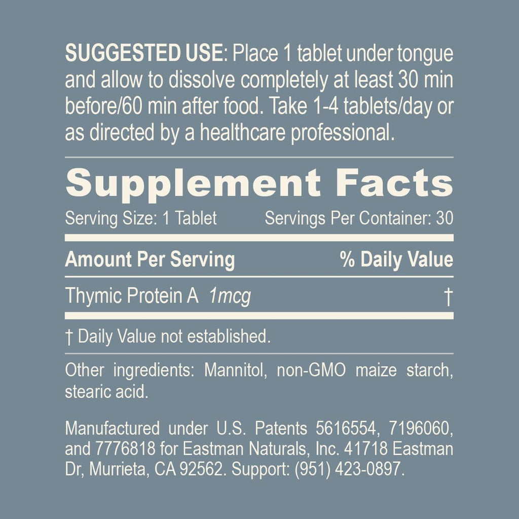 ProBoost Thymic Protein A Tablets (1 McG TPA) – Immune System Support Supplement – All Natural, Non-GMO, Fast-Dissolve Sublingual Tablets – 30 Tablets