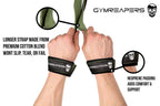 Gymreapers Lifting Wrist Straps for Weightlifting, Bodybuilding, Powerlifting, Strength Training, & Deadlifts - Padded Neoprene with 18" Cotton (Military Green)