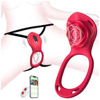 Couples Rose App Remote Control Wearable Vibrator, Couple Women Adult Sex Toys Games for Men, Hands Free Panty Clitoris Vibrator Vibrating Cock Ring, ZOOPLOU BDSM Female Sex Toy