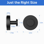 SetSail Suction Cup Hooks for Shower 4 Packs Matte Black Towel Hooks for Bathrooms Wall Mounted Stainless Steel Bathroom Towel Hook for Shower Wall, Window Glass, No-Drill