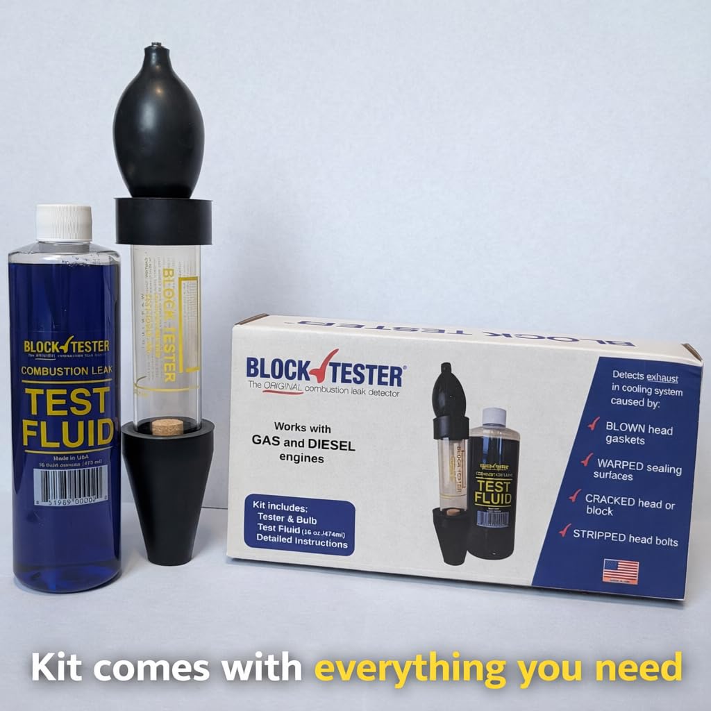 Block Tester BT-500 Head Gasket Combustion Leak Test Kit - Made in USA