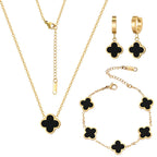 Otdwsd 18K Gold Plated Lucky Clover Jewelry Set, Birthday Gifts for Women
