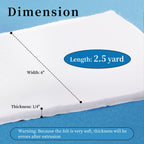 Pllieay Adhesive Felt Premium Grade, Orthopedic Felt Roll 1/4" x 6" x 2.5yd. Quality Rayon Blend for Provide Cushioning and Support in Pain Foot