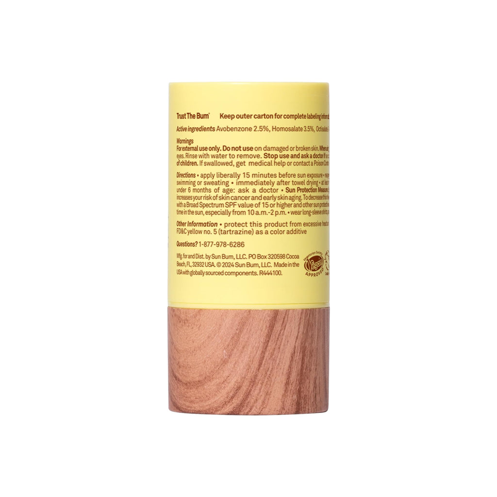 Sun Bum Original SPF 40 Cooling Face and Body Sunscreen Stick - Water resistant Broad Spectrum Facial Sunscreen - Hawaii 104 Act Compliant (Made Without Octinoxate & Oxybenzone) - Travel Size - 0.7 oz