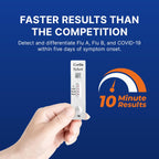 CorDx Flu A/B & COVID-19, At Home 3-in-1 Rapid Test Kit, 2 Tests